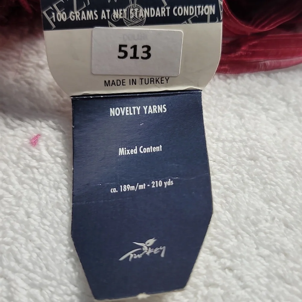 Feza ALP DAZZLE Handcrafted Red and Purple Yarn 2 Skeins - Picture 7 of 9